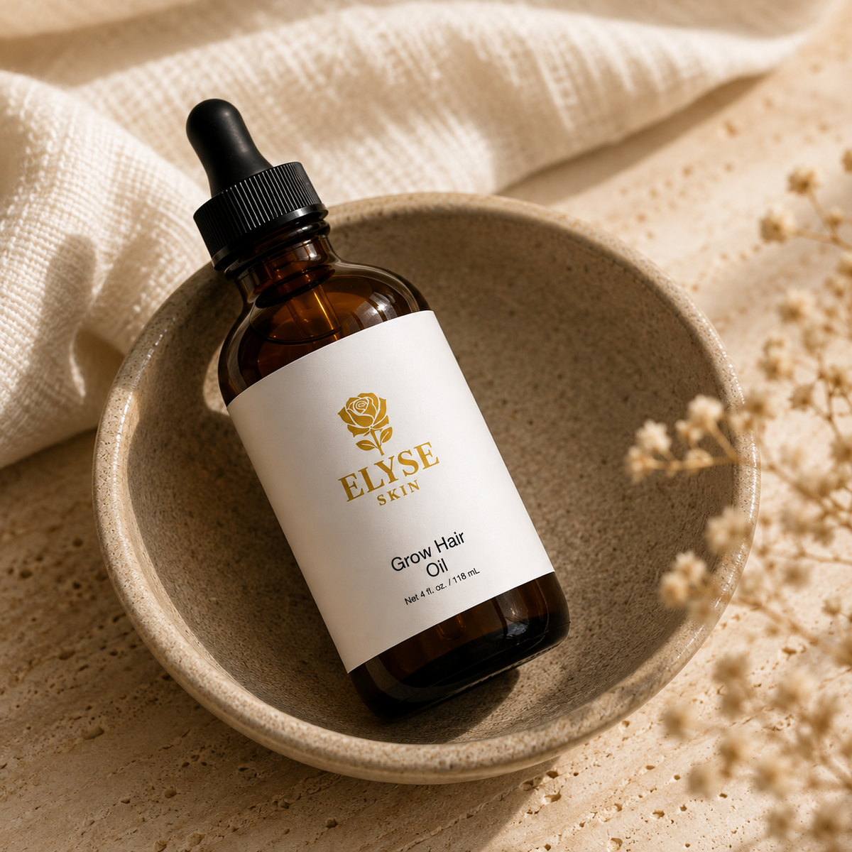 Grow Hair Oil – Rosemary & Jojoba Scalp Nourishing Treatment